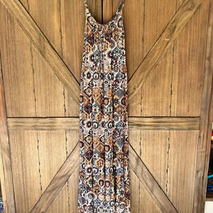 Dip Floral Boho Spaghetti Strap Maxi Dress Size Small